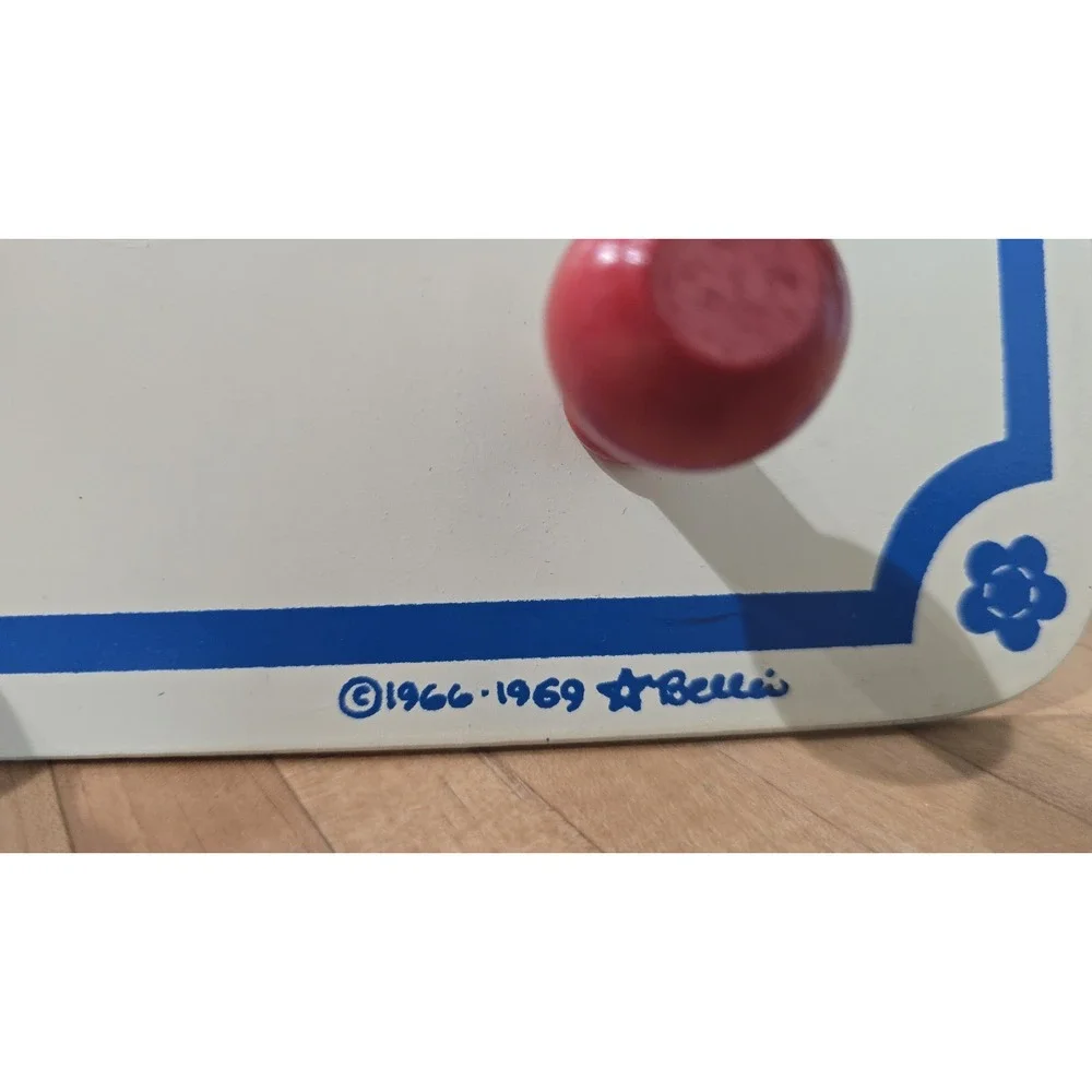 VTG 1960s Personalized Children's Peg coat Rack 